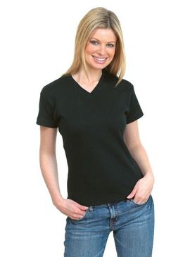 Uneek Ladies V-neck Fitted T-Shirt