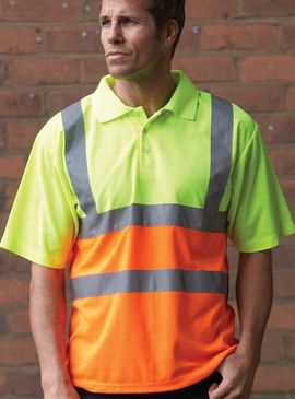 Yoko Hi-Vis Short Sleeve Polo Shirt