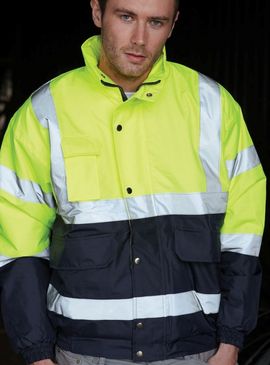 Yoko Hi-Vis Two Tone Bomber Jacket