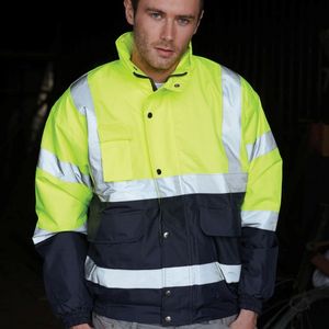 Yoko Hi-Vis Two Tone Bomber Jacket