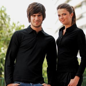 Premier Essential unisex long sleeve workwear polo shirt