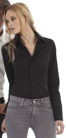 B&C Ladies Milano 3/4 Sleeve Poplin Shirt